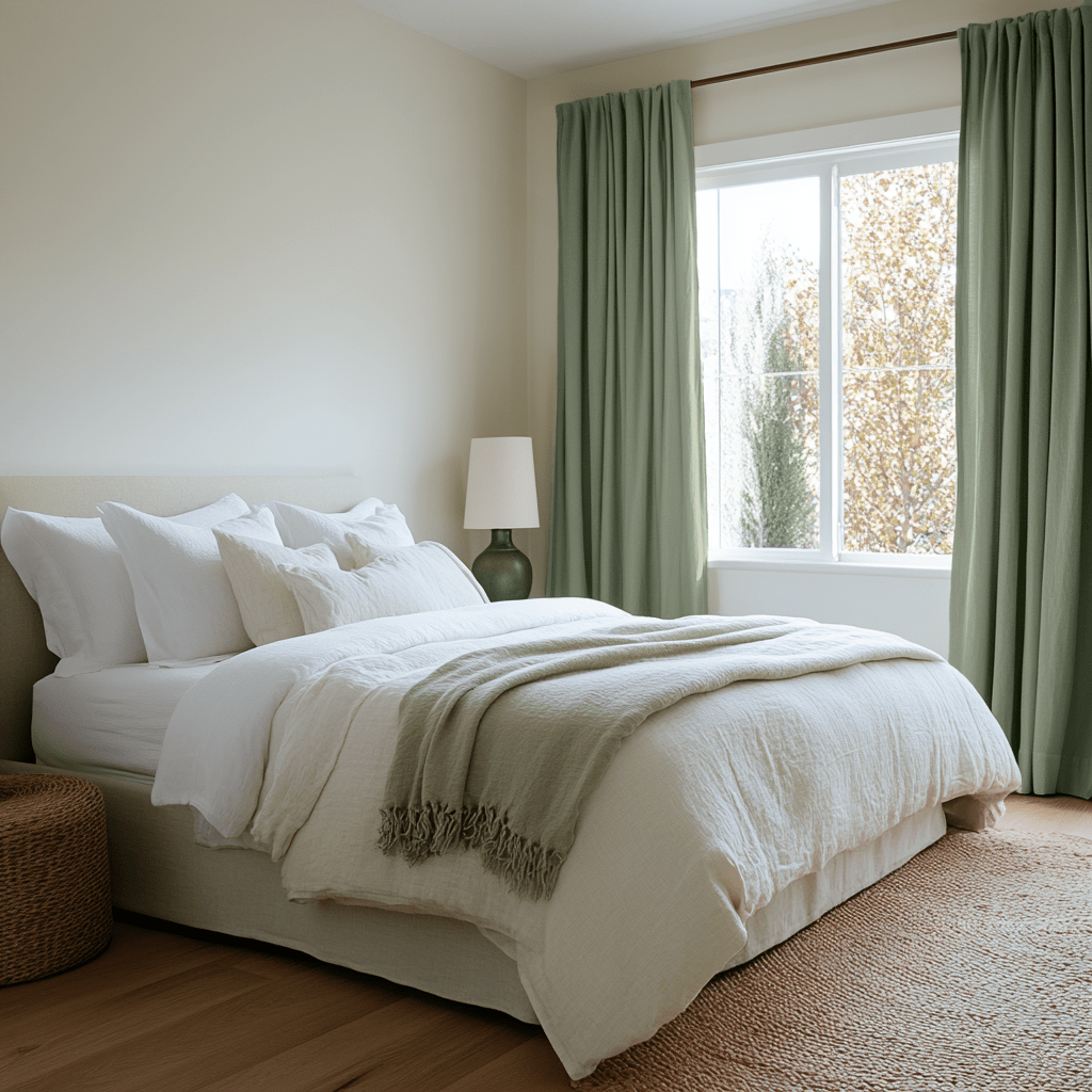 3H Linen Bedroom Curtains - Thumbnail 4