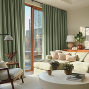 Asparagus Green Linen Thermal S-Fold Curtains