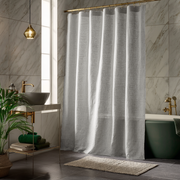 Stone Grey Linen Shower Curtain