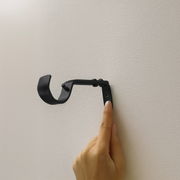 Black Adjustable Metal Curtain Rod