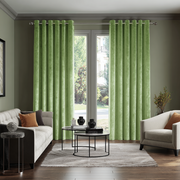 Light Green Velvet Blackout Grommet Curtain