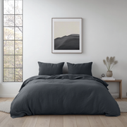Charcoal Grey Linen Duvet Cover Set