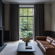 Charcoal Grey Linen Pencil Pleat Curtains - Cotton Lining