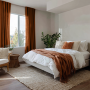 Clay Heavy Weight Linen Back Tab Curtain