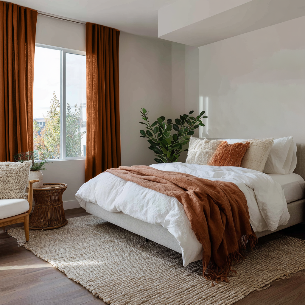Clay Heavy Weight Linen Back Tab Curtain