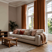 Clay Heavy Weight Linen Grommet Blackout Curtain