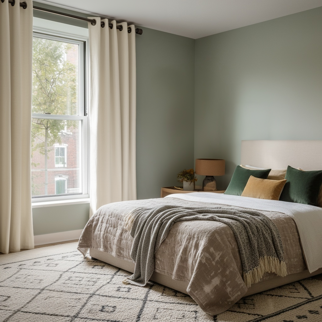 Cream Linen Grommet Curtains - Blackout Lining