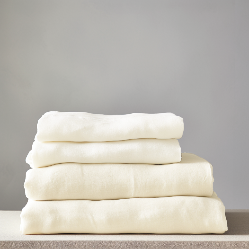 Cream Linen Sheet Set