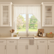 Cream Linen Swag Valance Curtain