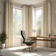 Cream Linen Thermal Grommet Curtains