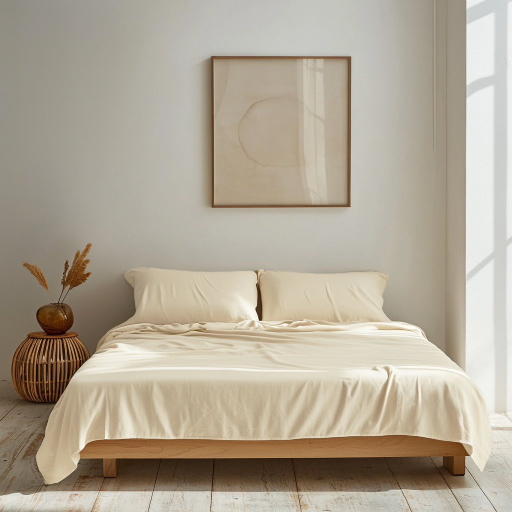 Cream Linen Top Sheet