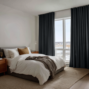 Dark Grey Velvet Blackout Back Tab Curtain