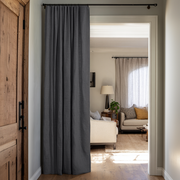 Dim Grey Linen Multitape Doorway Curtain