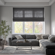 Dim Grey Linen Roman Shades