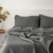 Dim Grey Linen Sheet Set