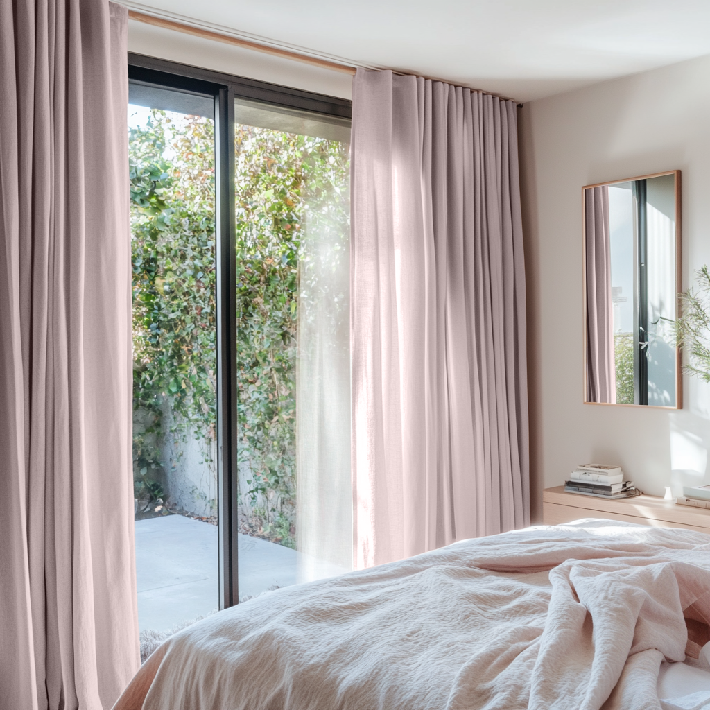 Dusty Pink Bedroom Curtains