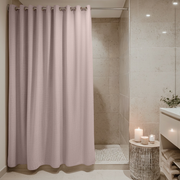 Dusty Pink Hookless Linen Shower Curtain