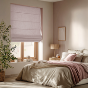 Dusty Pink Linen Blackout Roman Shades