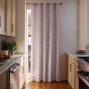 Dusty Pink Linen Doorway Curtain with Grommets