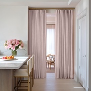 Dusty Pink Linen Multitape Doorway Curtains