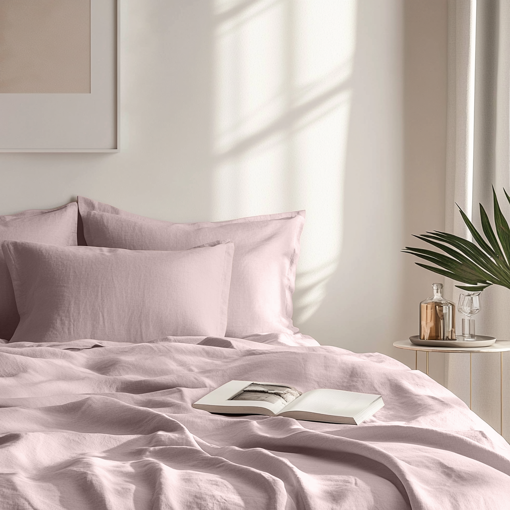 Dusty Pink Linen Top Sheet