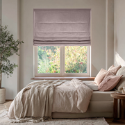 Dusty Pink Linen Roman Shades - Blackout Lining