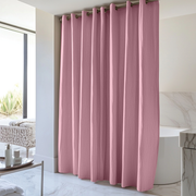 Dusty Rose Hookless Linen Waterproof Shower Curtain