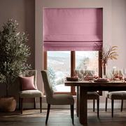 Dusty Rose Linen Blackout Roman Shades