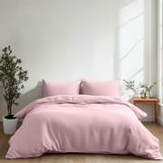 Dusty Rose Linen Duvet Cover Set