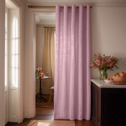 Dusty Rose Linen Doorway Curtain with Grommets