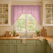 Dusty Rose Linen Swag Valance Curtain