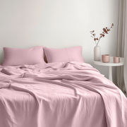 Dusty Rose Linen Top Sheet