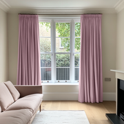 Dusty Rose Pencil Pleat Blackout Curtains 