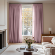 Dusty Rose Pencil Pleat Curtains - Unlined