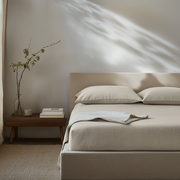 Luxury Heavy Weight Ecru Beige Linen Fitted Sheet Only