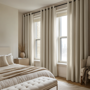 Ecru Heavy Weight Linen Grommet Curtain