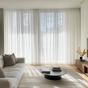 Extra Wide Sheer Linen Curtains