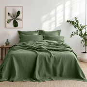 Forest Green Linen Top Sheet