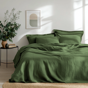Linen Forest Green Top Sheet