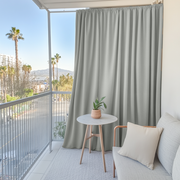 Grey Waterproof and Windproof Outdoor Balcony Curtains
