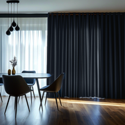 Royal Blue Grommet Curtains for Wide Winows