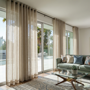 Natural Sheer Linen Grommet Curtains