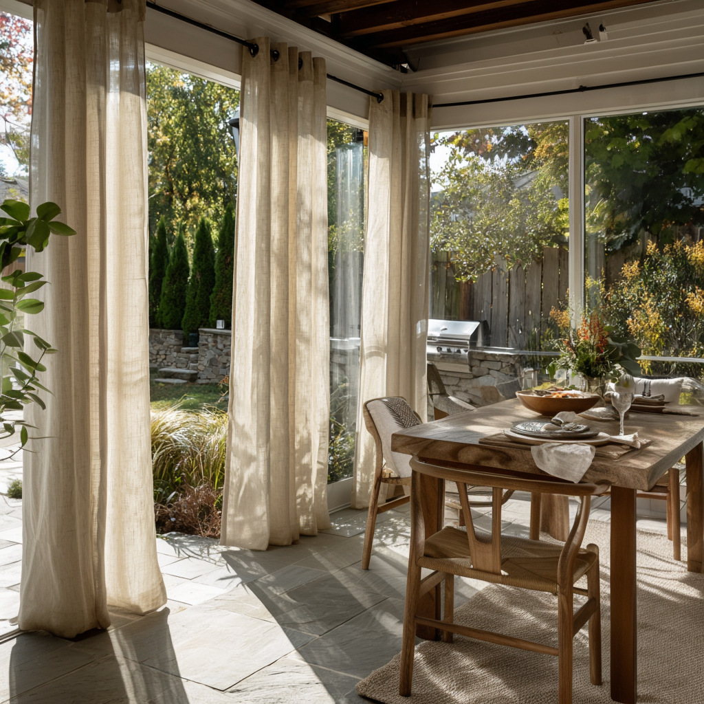 Natural Sheer Grommet Curtain