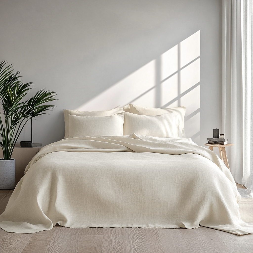 Heavy Weight Ecru Linen Flat Sheet