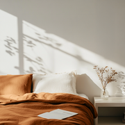 Terracotta Heavy Weight Linen Duvet Cover