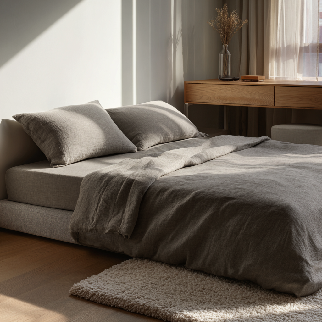 Heavy Weight Natural Linen Fitted Sheet