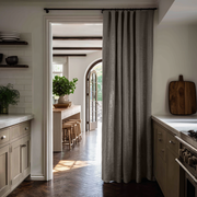 Natural Heavy Weight Linen Doorway Curtains with Multitape