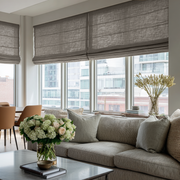 Natural Heavy Weight Linen Roman Shades