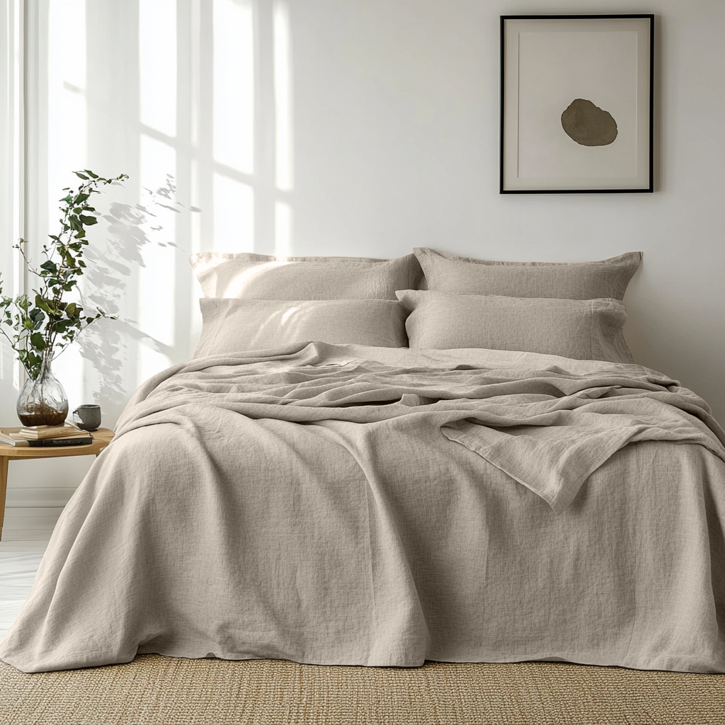 Heavy Weight Natural Linen Flat Sheet