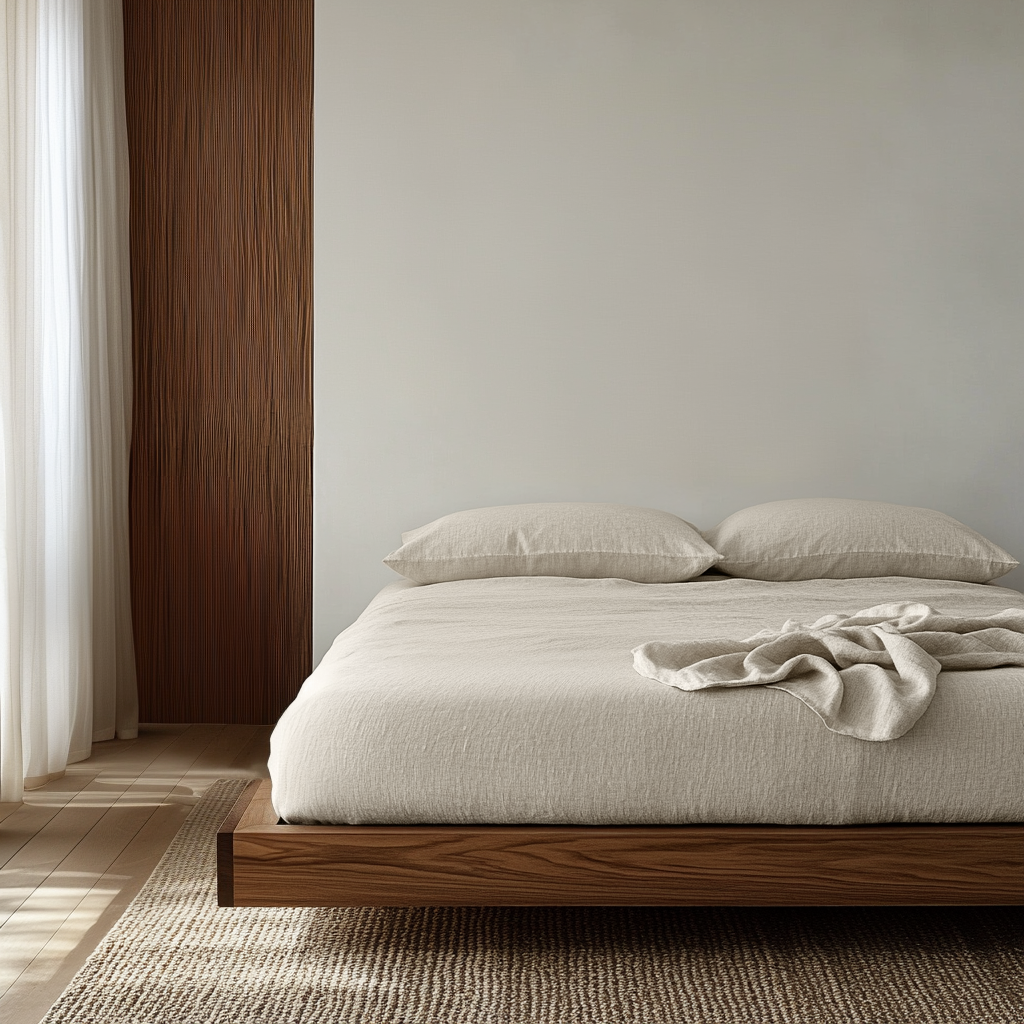 Luxury Heavy Weight Ecru Beige Linen Fitted Sheet Only